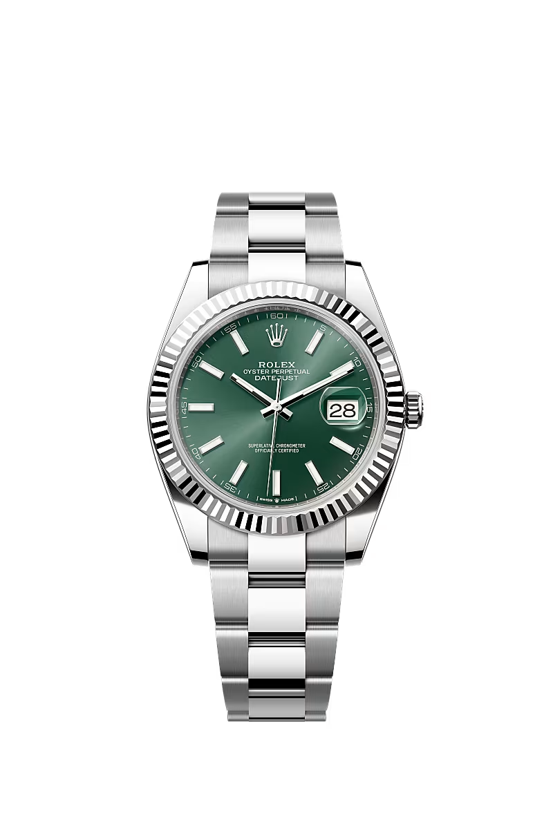 Oyster Perpetual Datejust 41 | Mint Green Dial | Oystersteel & White Gold