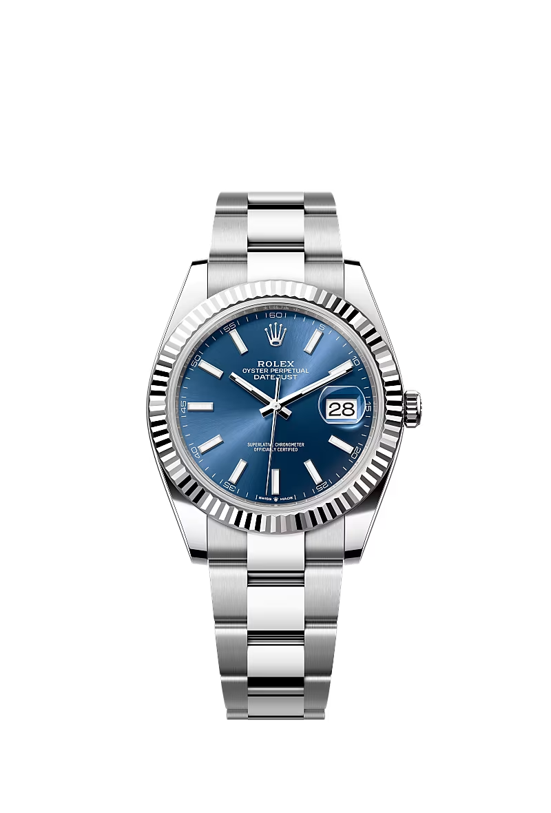 Datejust 41mm | Oystersteel & White Gold | Blue Dial | Oyster Bracelet