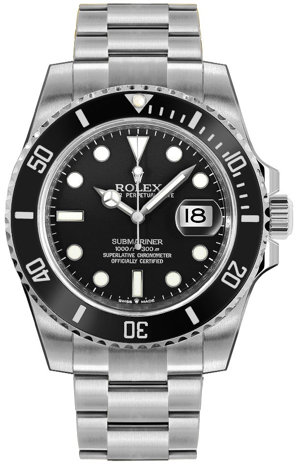 Rolex Submariner Date Black Dial Men's Diving Watch