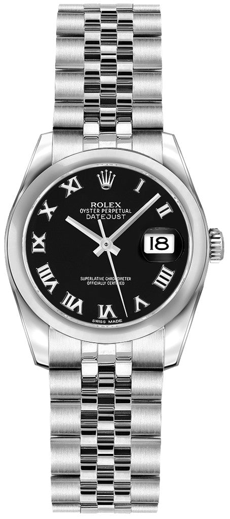 Rolex Lady-Datejust 26 Black Dial Stainless Steel Women's Watch